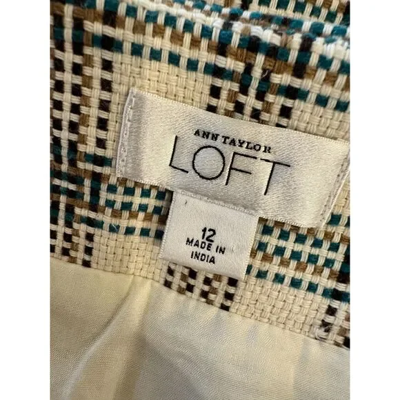 Ann Taylor Loft A-Line Skirt Size 12 | Cotton Wool Blend | 17" Wa - Picture 4 of 6